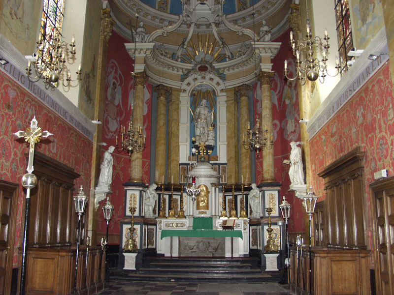 Inside Adegem's church