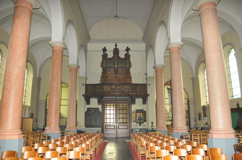 Inside Adegem's church