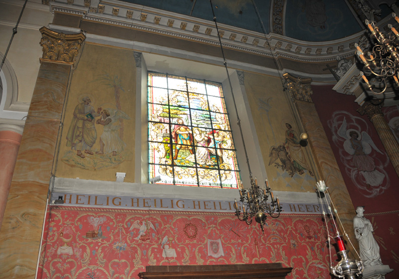 Inside Adegem's church