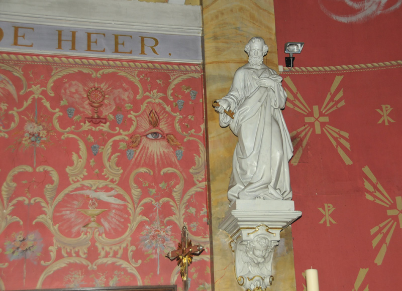 Inside Adegem's church