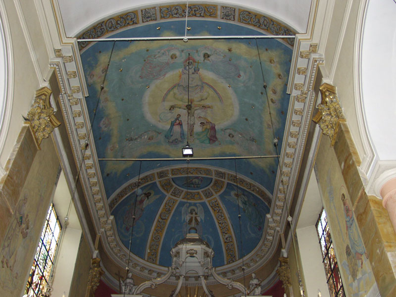 Inside Adegem's church