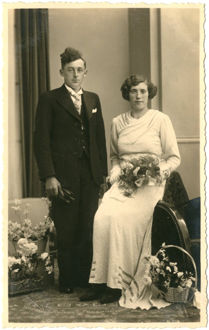 Trouwfoto van Germaine Ryckaert en Gerard De Martelaere