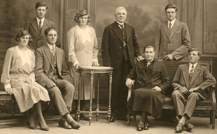 Edmond Haverbeke, Clementine Wauters en kinderen