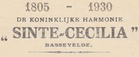 1805 - 1930 De Koninklijke Harmonie Ste Cecilia Bassevelde