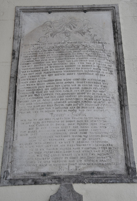Gedenksteen van Carolus Jacobus de Bouck