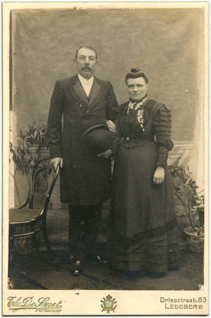 Trouwfoto van Eugenie Buysse en Petrus Modde