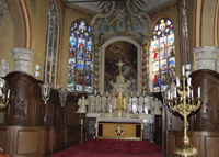 Inside the church