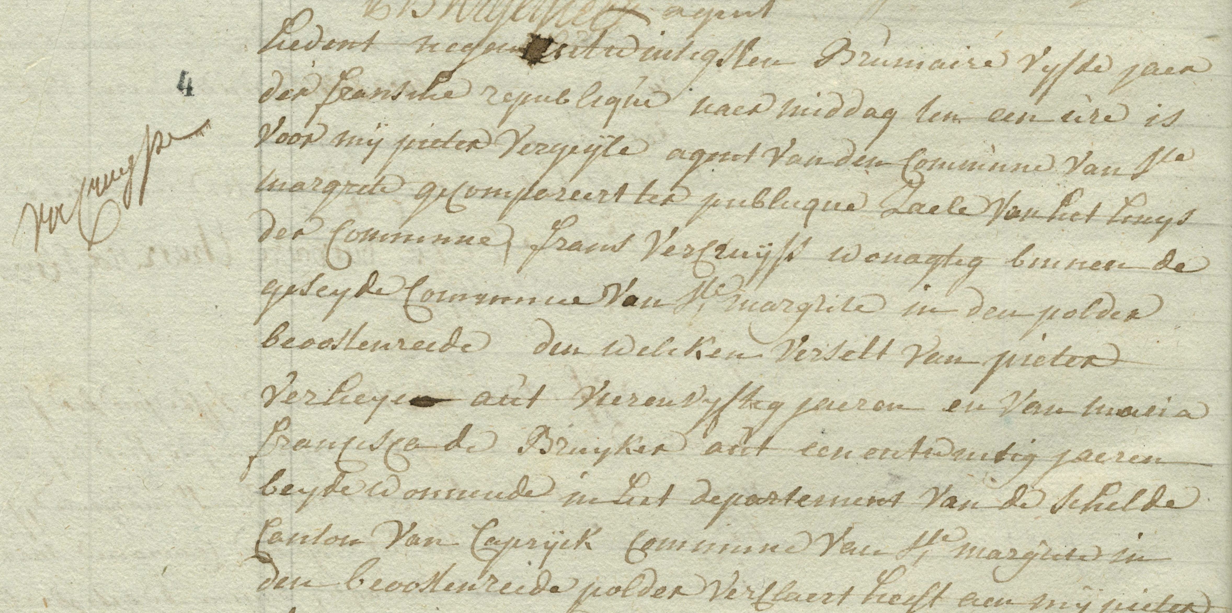 Geboorte-akt van Maria Francisca Vercruijsse