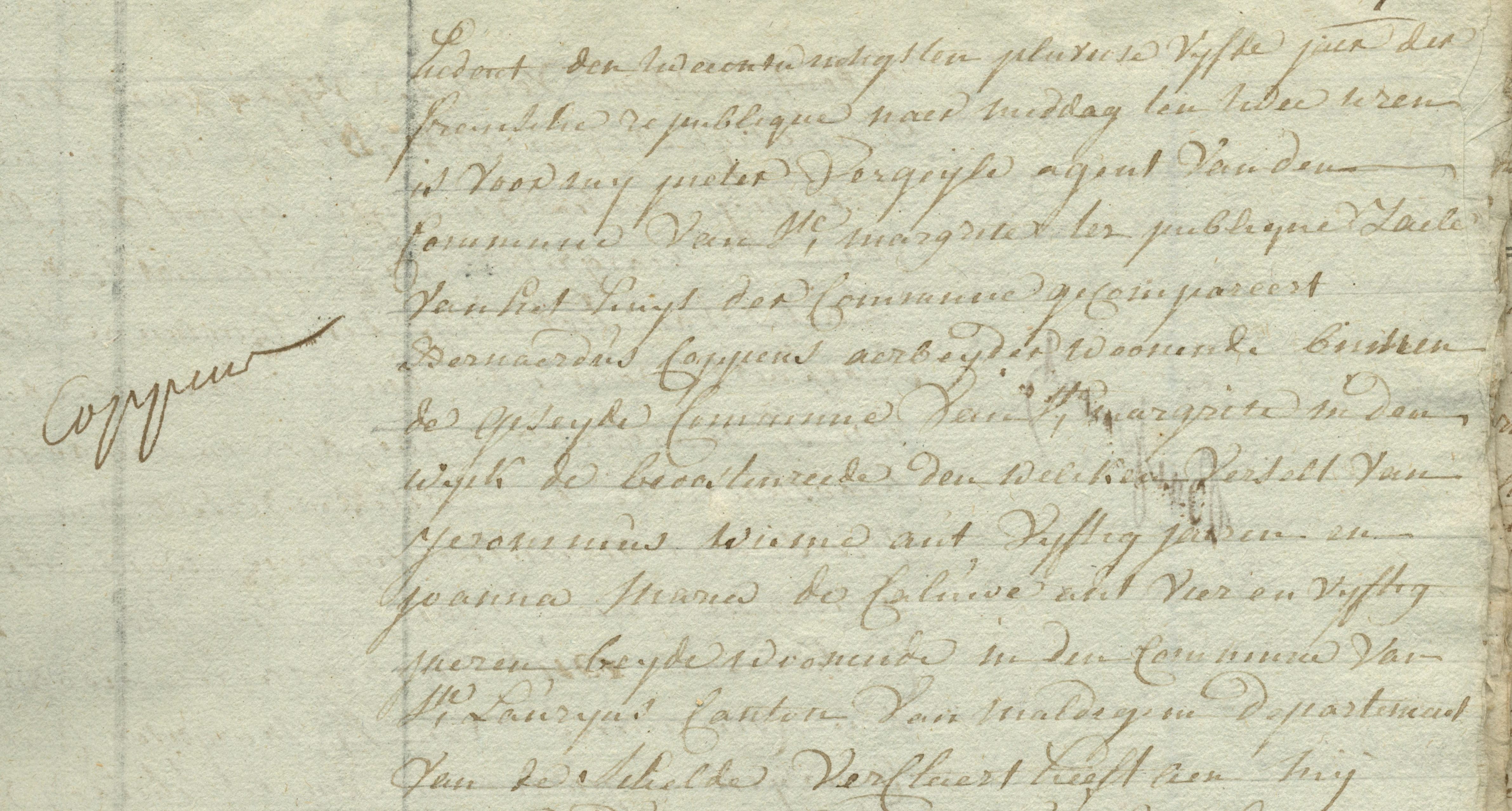 Geboorte-akt van Jan Baptiste Coppens