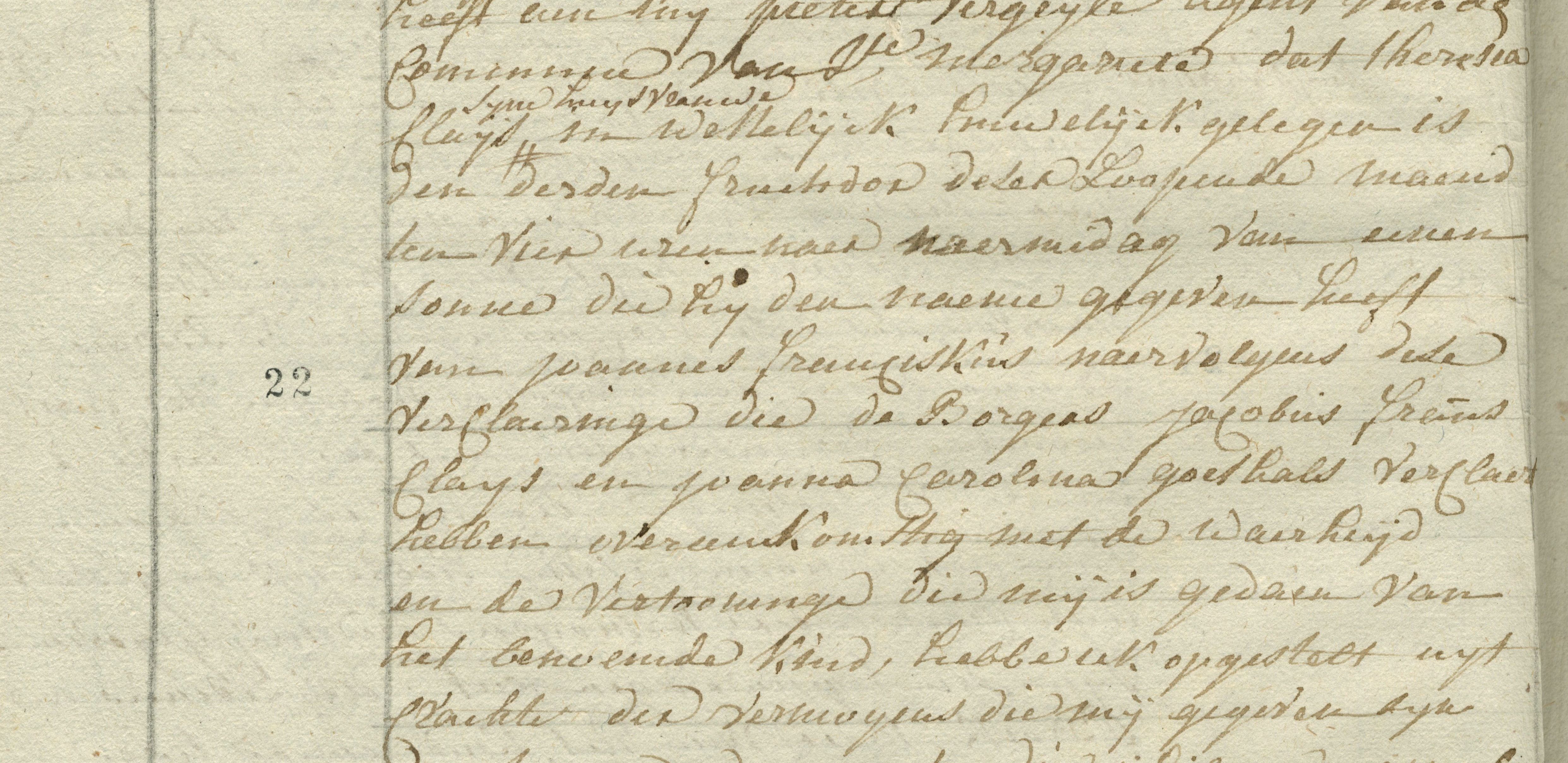 Geboorte-akt van Joannes Franciskus Goethals