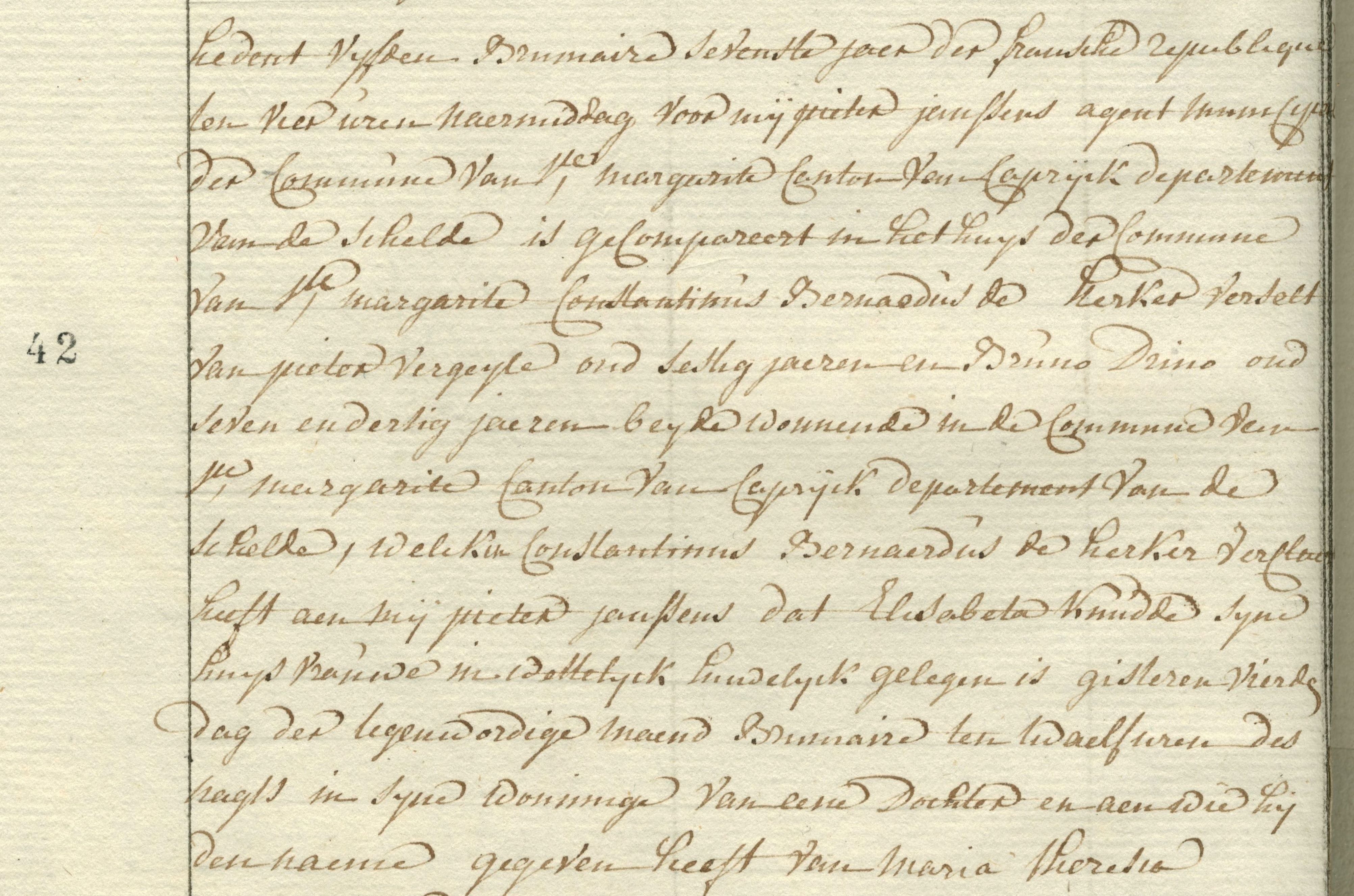 Geboorte-akt van Maria Theresia de Herker