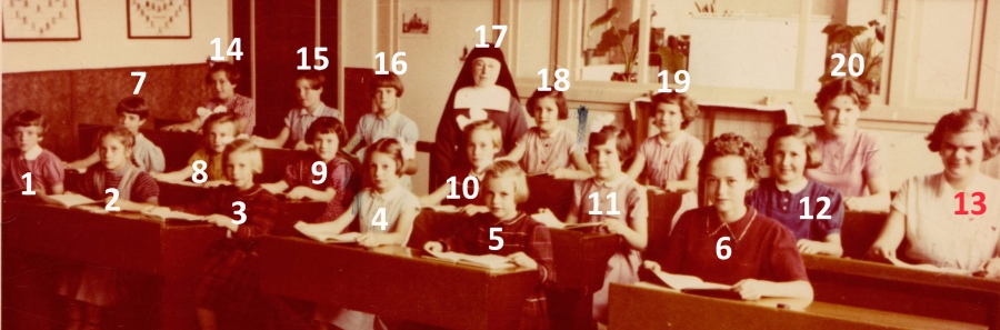 Een klasfoto van rond 1955