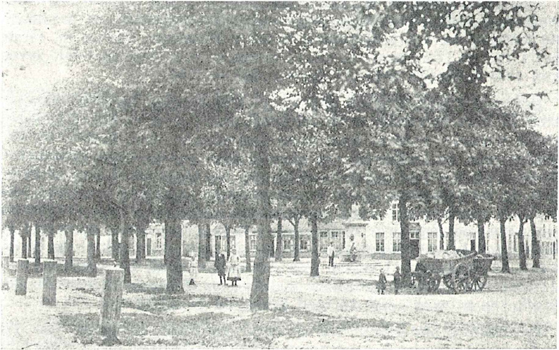De Marktplaats te Sleidinge in 1901