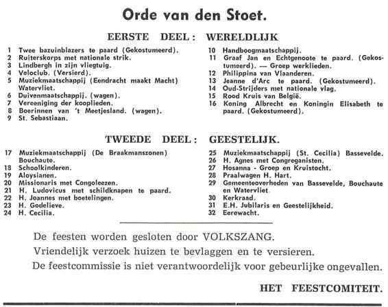 Feestprogramma van zilveren jubileum van Pastoor Meuleman