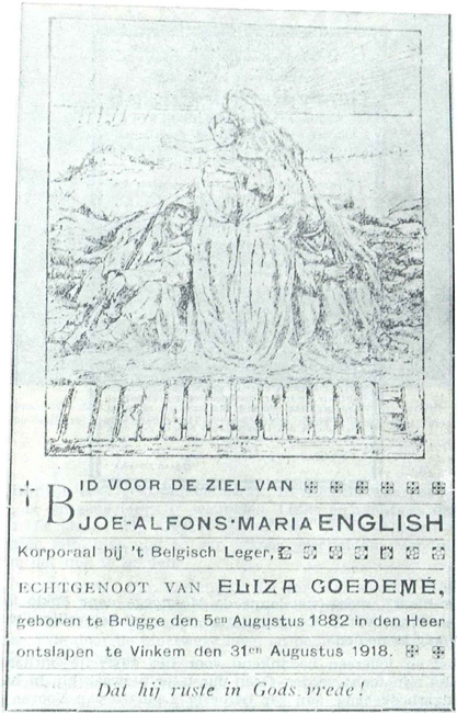 Bidprentje van Joe English