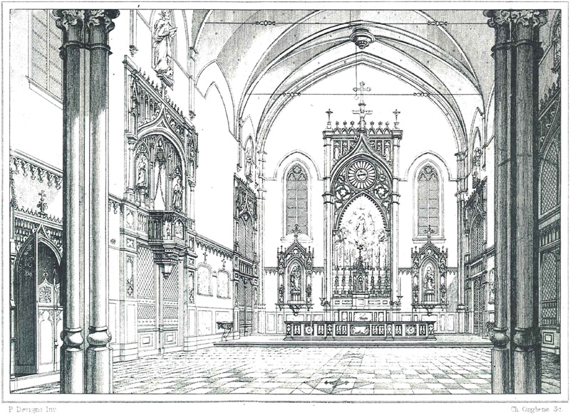 Interieur kerk St-Vincentius à Paulo, H. Hartkliniek