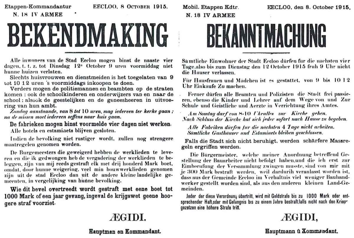 Bekendmaking Bekanntmachung