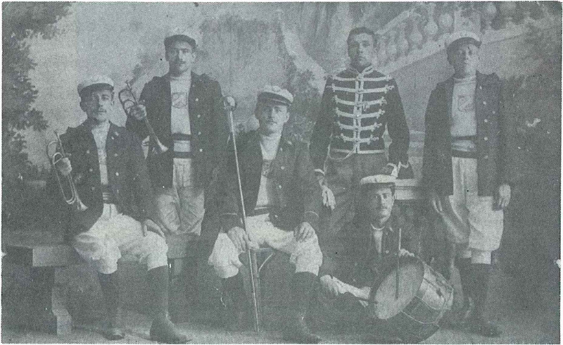 Muzikanten van Slank en Vrij rond 1913