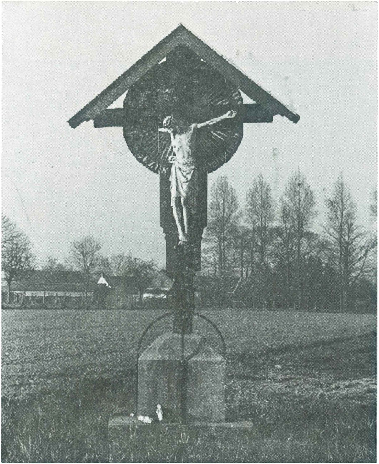 Het kruis langs de spoorweg te Landegem