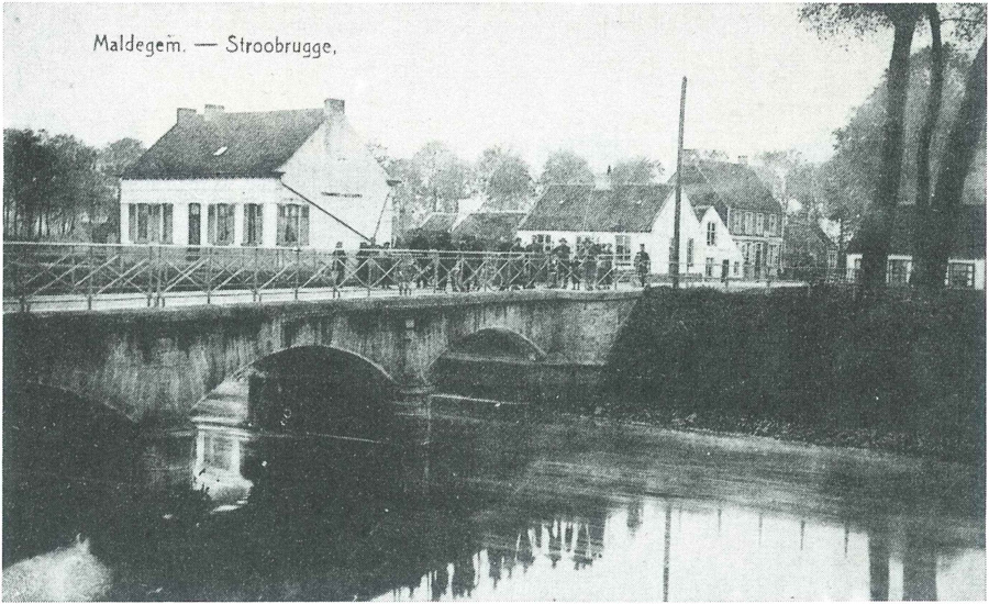 De brug te Strobrugge in 1909
