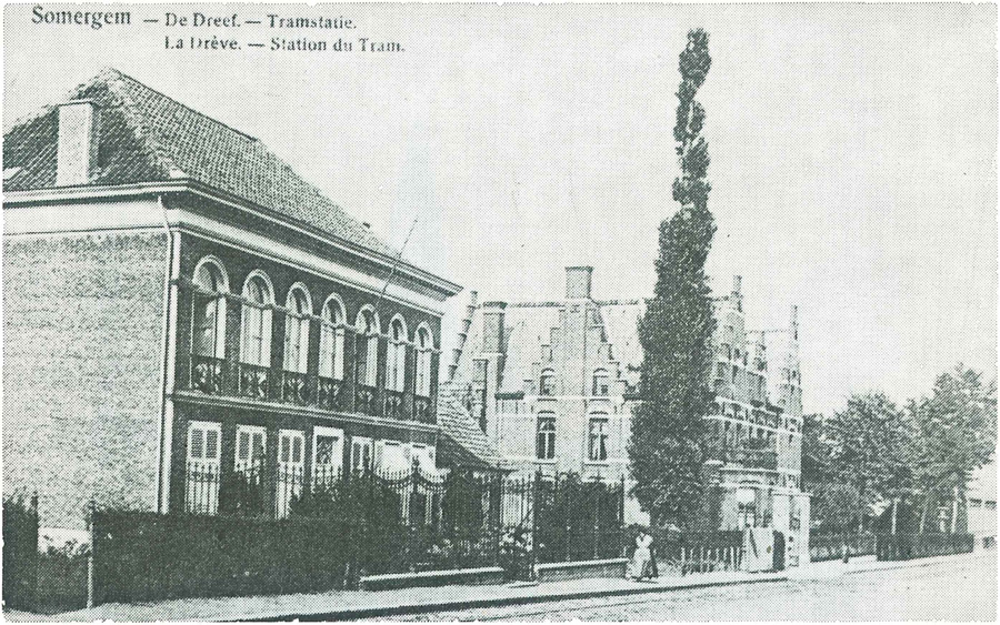 De Tramstatie in de Dreef rond 1900