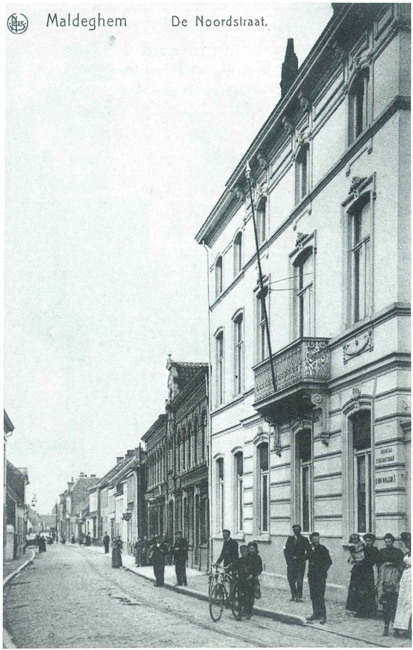 De Noordstraat, vanaf het huis van Dokter Van Mullem