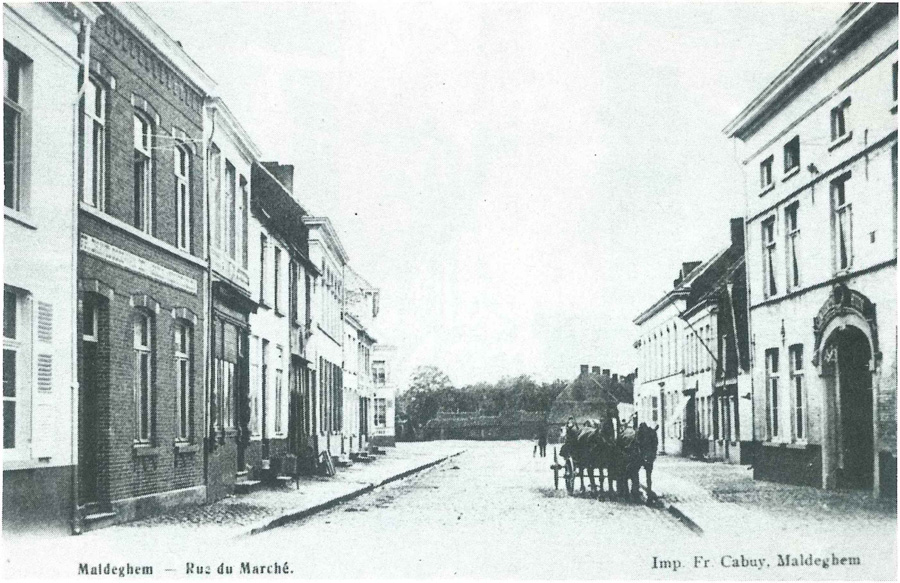 De Marktstraat te Maldegem in 1902