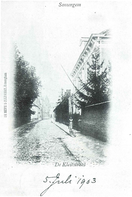 De Kleitstraat te Zomergem in 1903