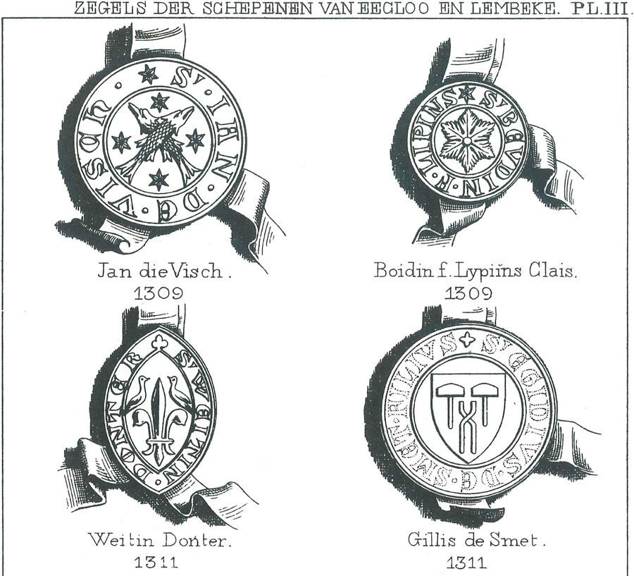 Zegels der schepenen van Eecloo en Lembeke - Pl. 3a
