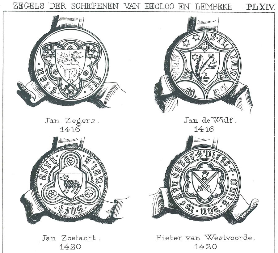 Zegels der schepenen van Eecloo en Lembeke - Pl. 14a