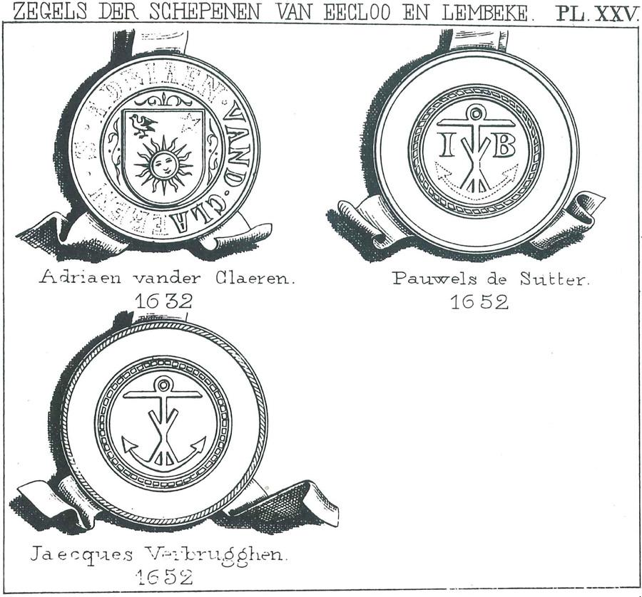 Zegels der schepenen van Eecloo en Lembeke - Pl. 25a